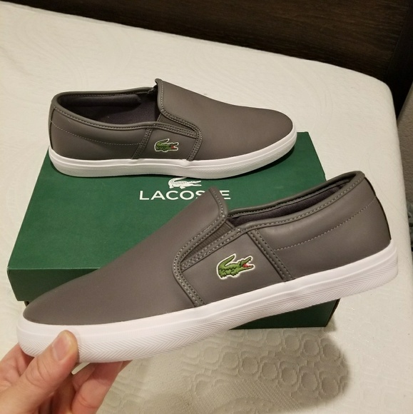 mens lacoste slip ons